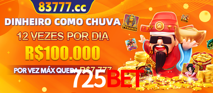 Banner do programa de recompensas Recomende para amigos do 725BET, detalhando os bônus por convidar amigos, com prêmios que chegam a R$288.888.